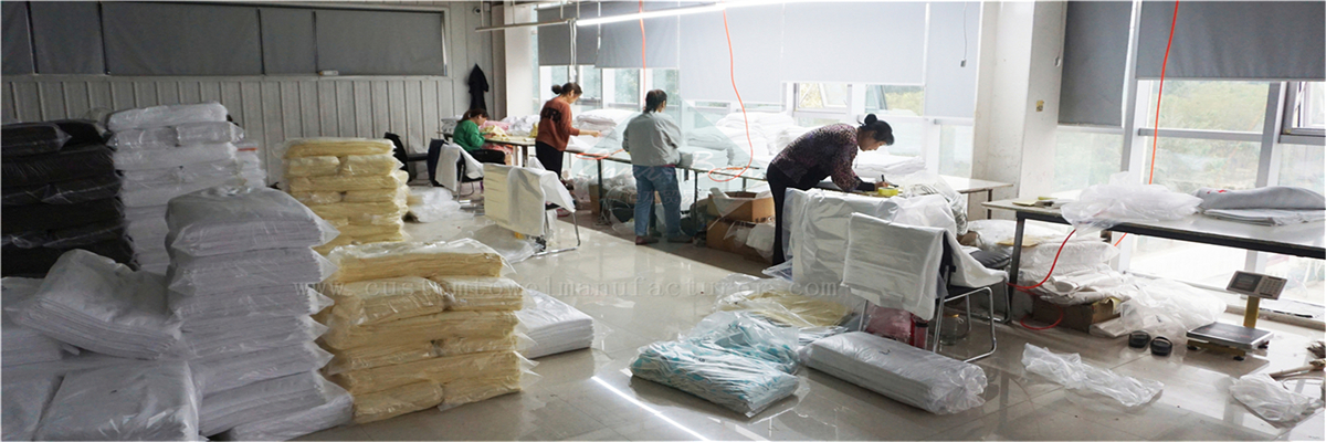 China organic cotton towel set Packing room